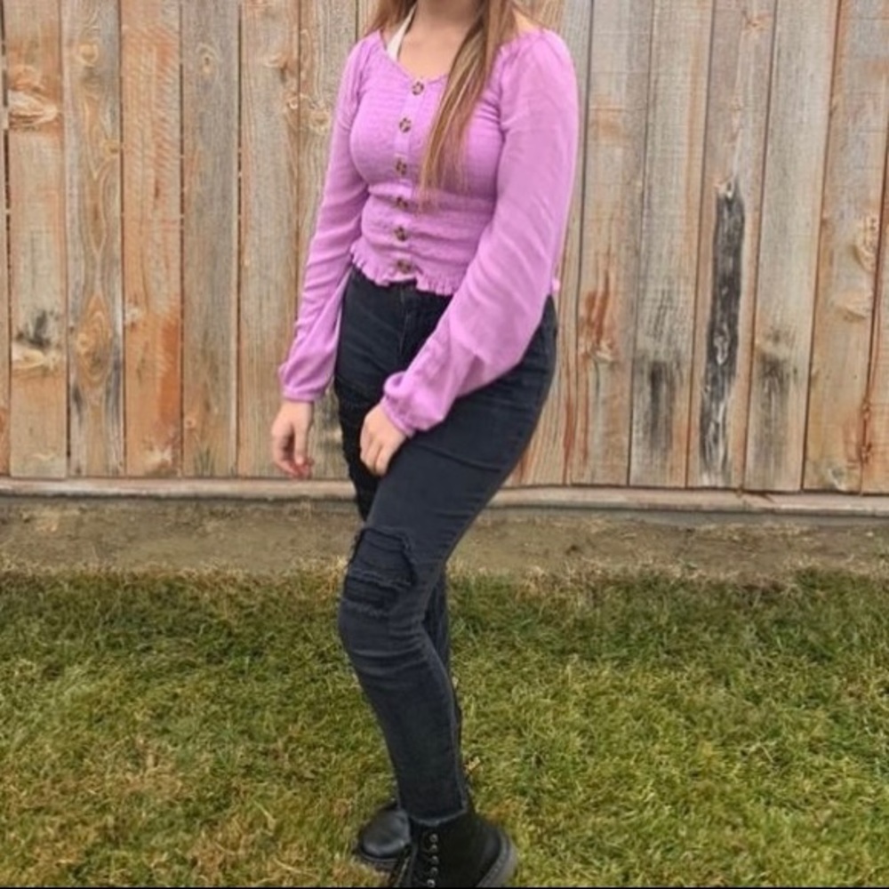 Purple crop top